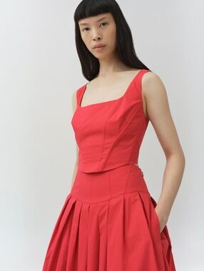Simkhai Clio Cotton Bustier Top